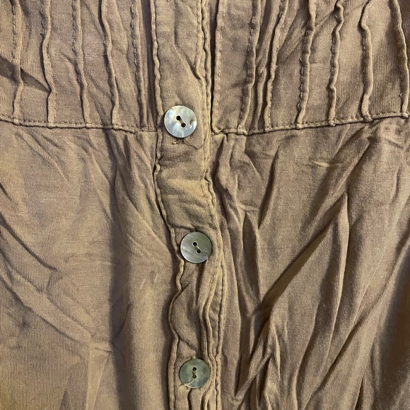 NWOT POL Sleeveless Ruched Blouse Adjustable Straps S Boho Style‎ Young34 - Picture 3 of 6